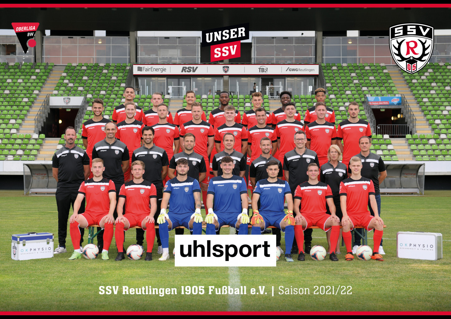 SSV Reutlingen Mannschaftsfoto in uhlsport Trikots