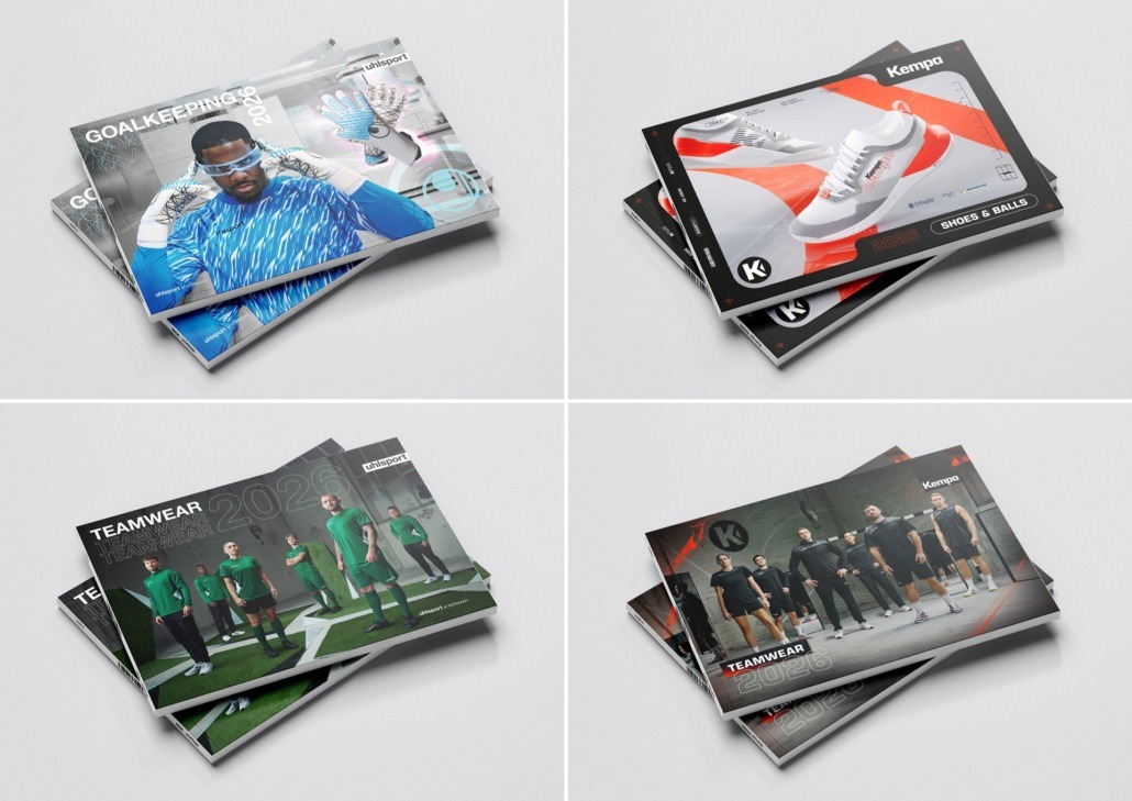 Abbildung der neuen Katalog von uhlsport und Kempa für 2026